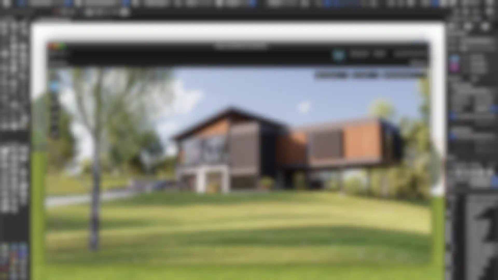Architectural visualization process from sketch and BIM model to final 3D render
